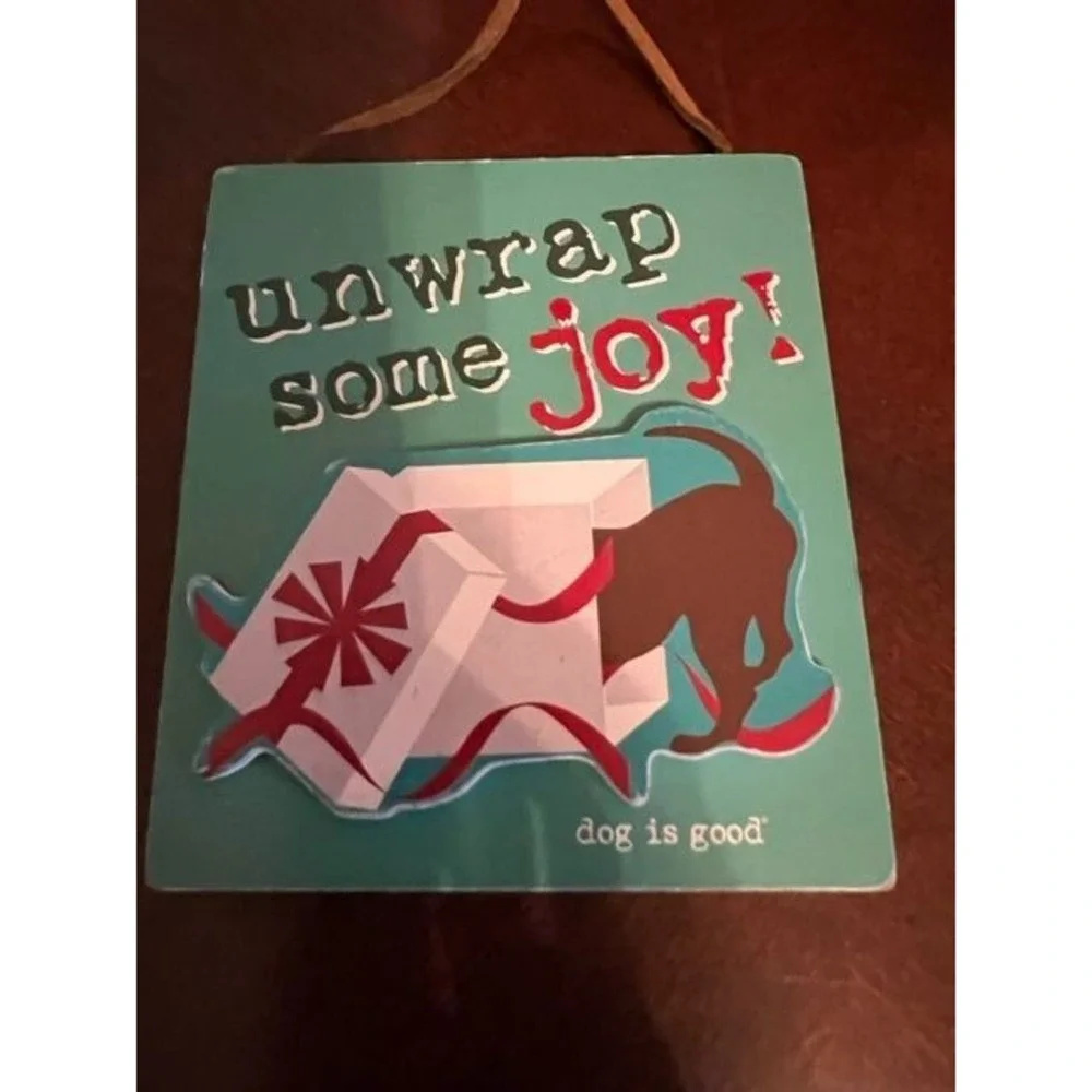 Dog Is Good Holiday Wall‎ Plaques Set By Kurt S. Adler dog lover festive design